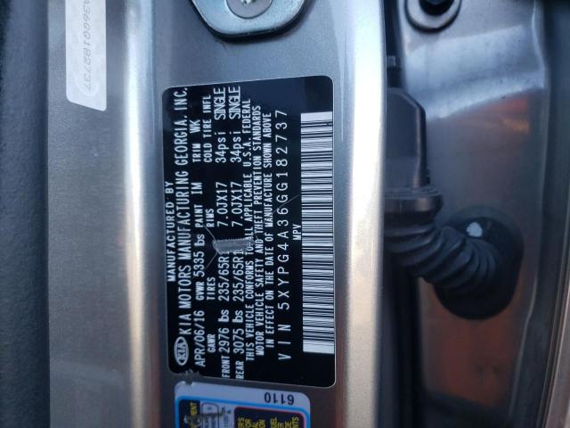 Photo 9 VIN: 5XYPG4A36GG182737 - KIA SORENTO LX 