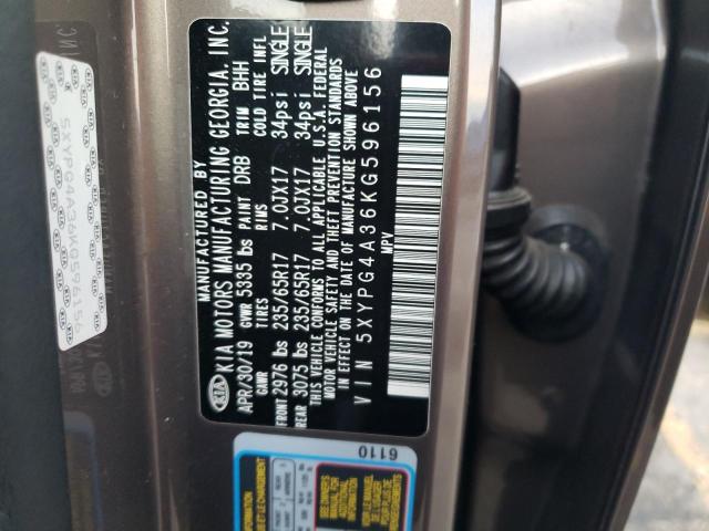 Photo 13 VIN: 5XYPG4A36KG596156 - KIA SORENTO 