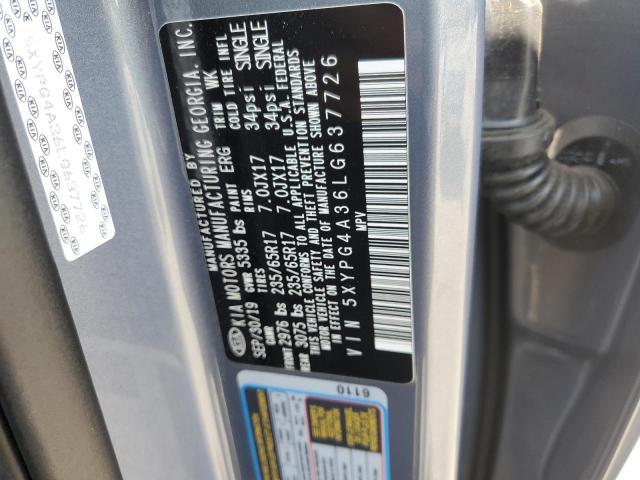 Photo 12 VIN: 5XYPG4A36LG637726 - KIA SORENTO L 