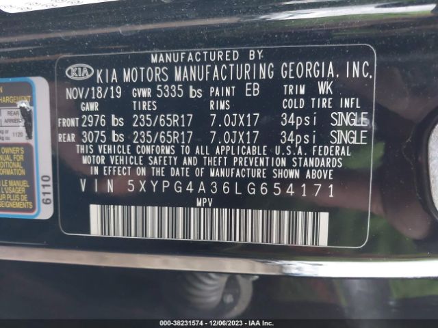 Photo 8 VIN: 5XYPG4A36LG654171 - NISSAN ALTIMA 