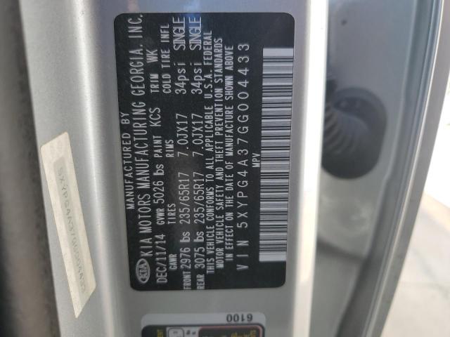 Photo 11 VIN: 5XYPG4A37GG004433 - KIA SORENTO LX 