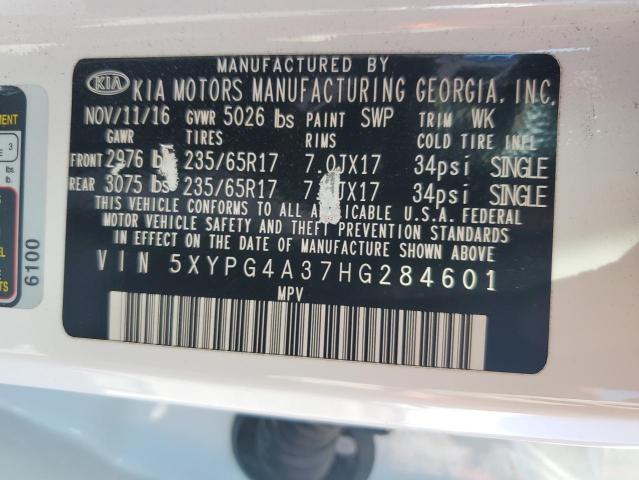 Photo 11 VIN: 5XYPG4A37HG284601 - KIA SORENTO LX 