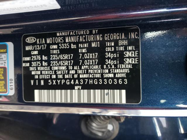 Photo 12 VIN: 5XYPG4A37HG330363 - KIA SORENTO 