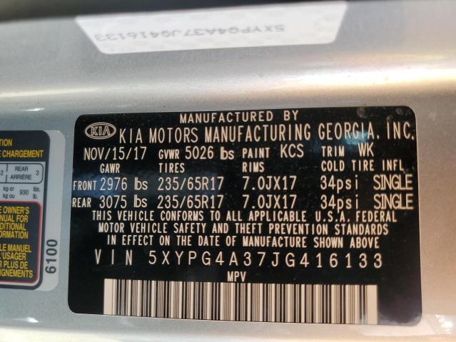 Photo 12 VIN: 5XYPG4A37JG416133 - KIA SORENTO 