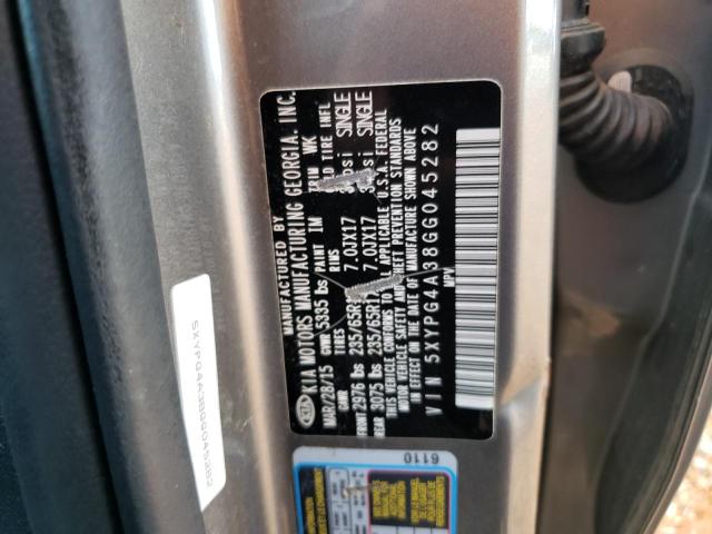 Photo 11 VIN: 5XYPG4A38GG045282 - KIA SORENTO 