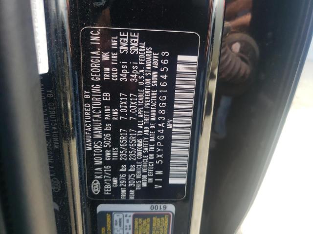 Photo 12 VIN: 5XYPG4A38GG164563 - KIA SORENTO LX 