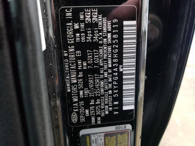 Photo 12 VIN: 5XYPG4A38HG258119 - KIA SORENTO LX 