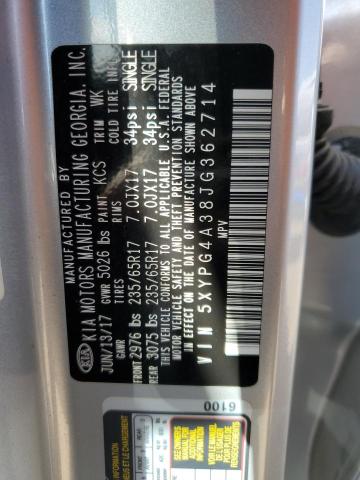 Photo 12 VIN: 5XYPG4A38JG362714 - KIA SORENTO 