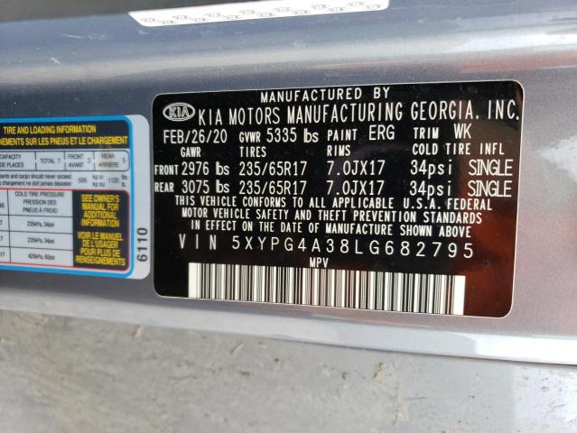 Photo 12 VIN: 5XYPG4A38LG682795 - KIA SORENTO L 