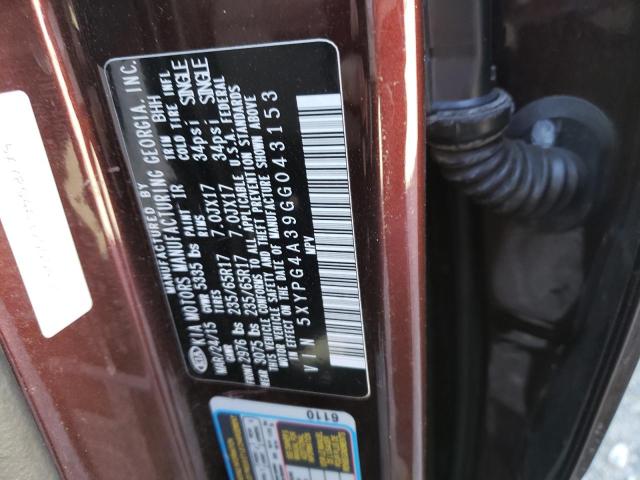 Photo 13 VIN: 5XYPG4A39GG043153 - KIA SORENTO LX 