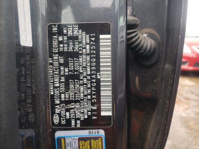 Photo 9 VIN: 5XYPG4A39GG125741 - KIA SORENTO LX 