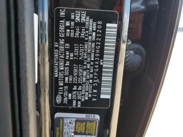 Photo 12 VIN: 5XYPG4A39HG221208 - KIA SORENTO 