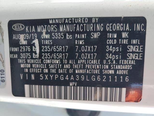 Photo 12 VIN: 5XYPG4A39LG621116 - KIA SORENTO L 