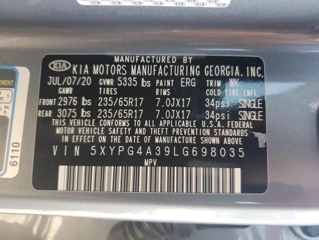 Photo 12 VIN: 5XYPG4A39LG698035 - KIA SORENTO L 