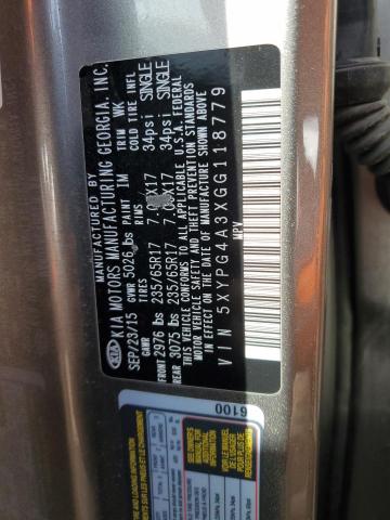 Photo 9 VIN: 5XYPG4A3XGG118779 - KIA SORENTO LX 