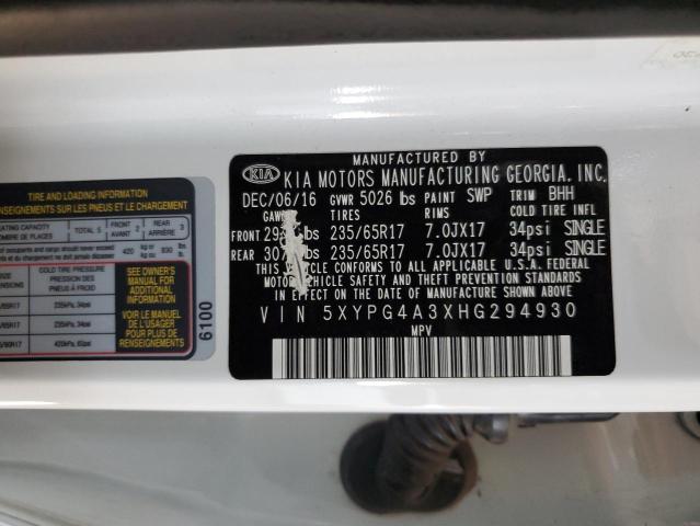 Photo 11 VIN: 5XYPG4A3XHG294930 - KIA SORENTO 