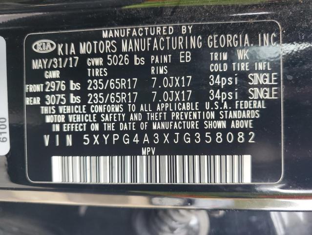 Photo 12 VIN: 5XYPG4A3XJG358082 - KIA SORENTO LX 