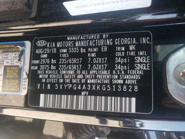 Photo 12 VIN: 5XYPG4A3XKG513828 - KIA SORENTO L 