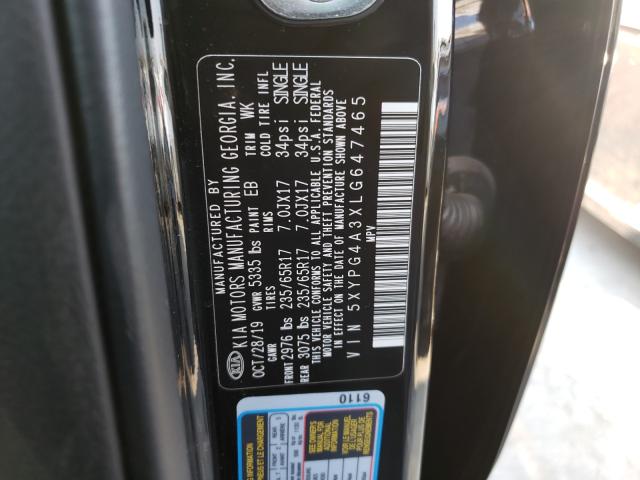 Photo 9 VIN: 5XYPG4A3XLG647465 - KIA SORENTO L 