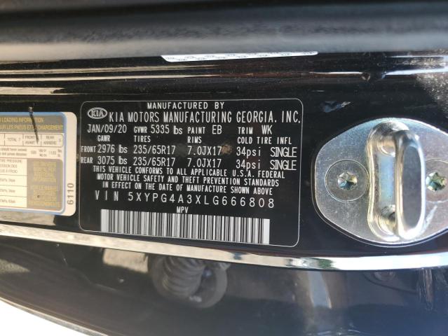 Photo 13 VIN: 5XYPG4A3XLG666808 - KIA SORENTO L 