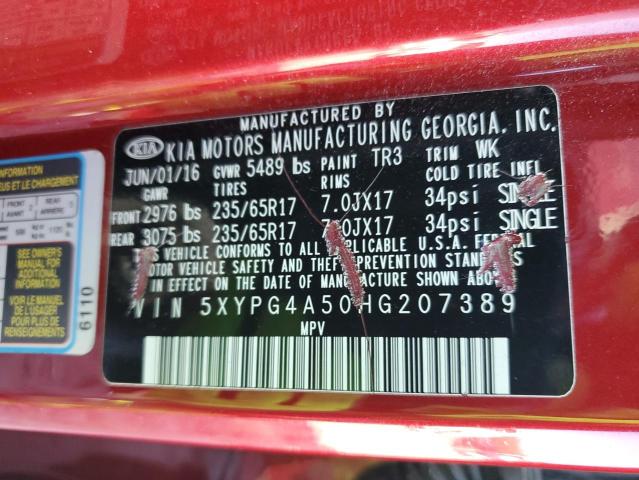 Photo 12 VIN: 5XYPG4A50HG207389 - KIA SORENTO 