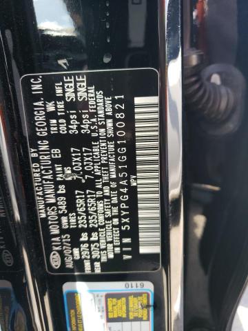 Photo 11 VIN: 5XYPG4A51GG100821 - KIA SORENTO 