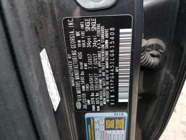 Photo 12 VIN: 5XYPG4A51LG615408 - KIA SORENTO S 