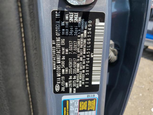 Photo 12 VIN: 5XYPG4A51LG615490 - KIA SORENTO 