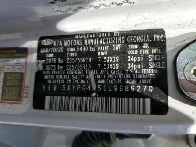 Photo 12 VIN: 5XYPG4A51LG686270 - KIA SORENTO S 