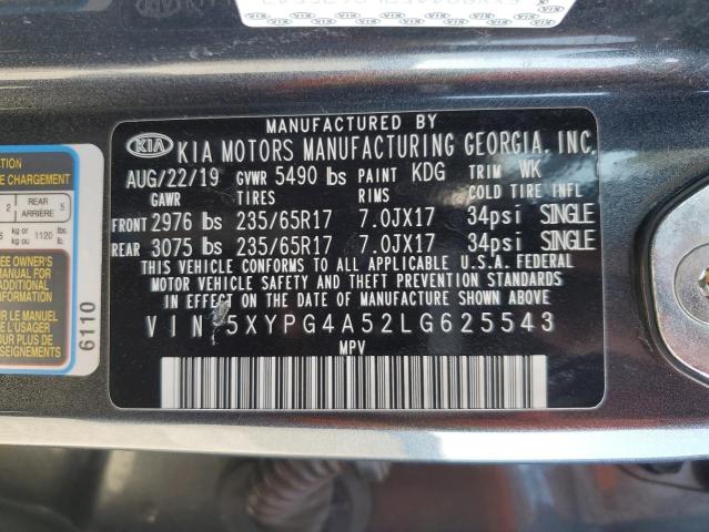 Photo 13 VIN: 5XYPG4A52LG625543 - KIA SORENTO S 