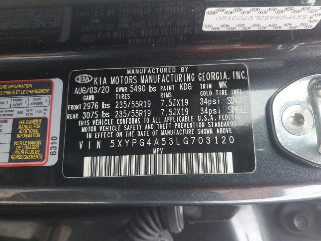 Photo 11 VIN: 5XYPG4A53LG703120 - KIA SORENTO S 