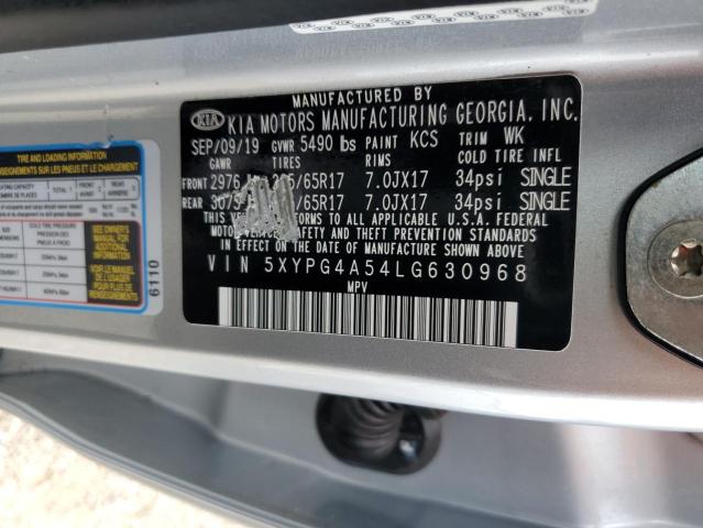 Photo 9 VIN: 5XYPG4A54LG630968 - KIA SORENTO S 