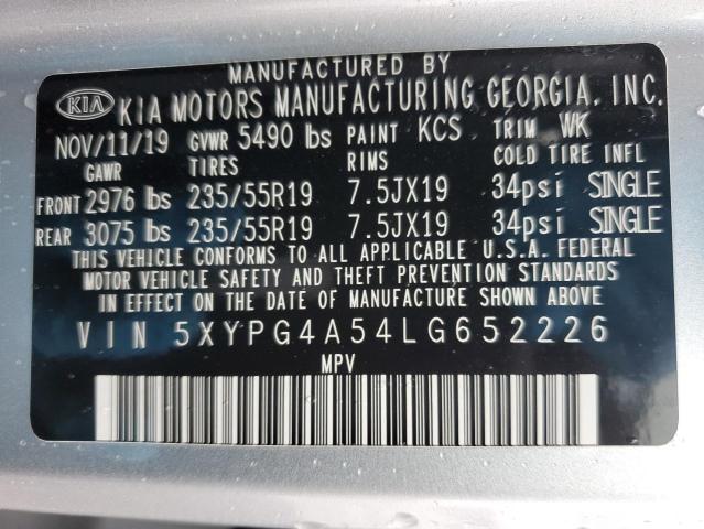 Photo 12 VIN: 5XYPG4A54LG652226 - KIA SORENTO 