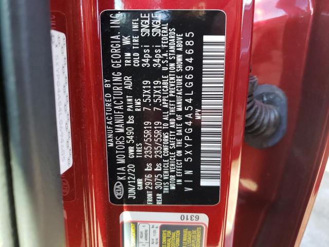 Photo 11 VIN: 5XYPG4A54LG694685 - KIA SORENTO S 