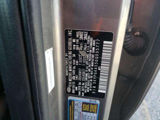 Photo 12 VIN: 5XYPG4A55GG035777 - KIA SORENTO 