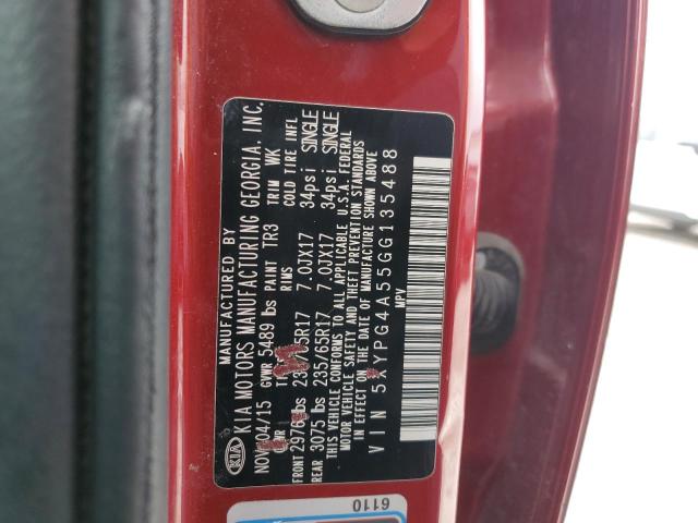 Photo 12 VIN: 5XYPG4A55GG135488 - KIA SORENTO 