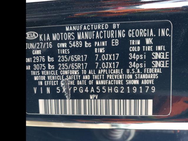 Photo 12 VIN: 5XYPG4A55HG219179 - KIA SORENTO 