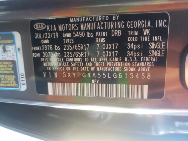 Photo 9 VIN: 5XYPG4A55LG615458 - KIA SORENTO S 