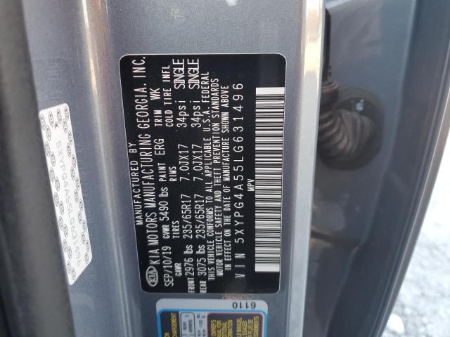 Photo 12 VIN: 5XYPG4A55LG631496 - KIA SORENTO S 