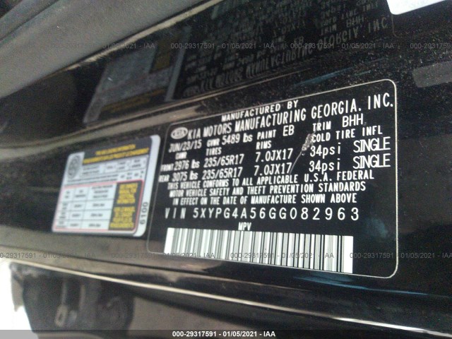 Photo 8 VIN: 5XYPG4A56GG082963 - KIA SORENTO 