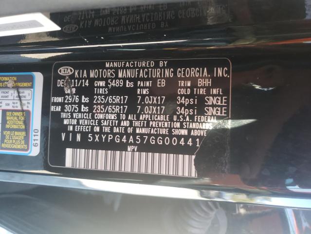 Photo 9 VIN: 5XYPG4A57GG004417 - KIA SORENTO LX 