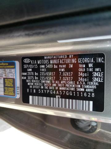 Photo 9 VIN: 5XYPG4A57GG111628 - KIA SORENTO LX 