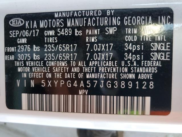 Photo 12 VIN: 5XYPG4A57JG389128 - KIA SORENTO LX 