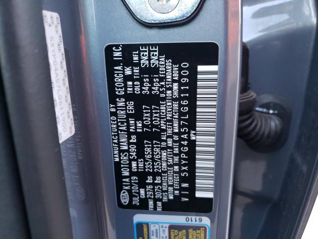 Photo 9 VIN: 5XYPG4A57LG611900 - KIA SORENTO S 