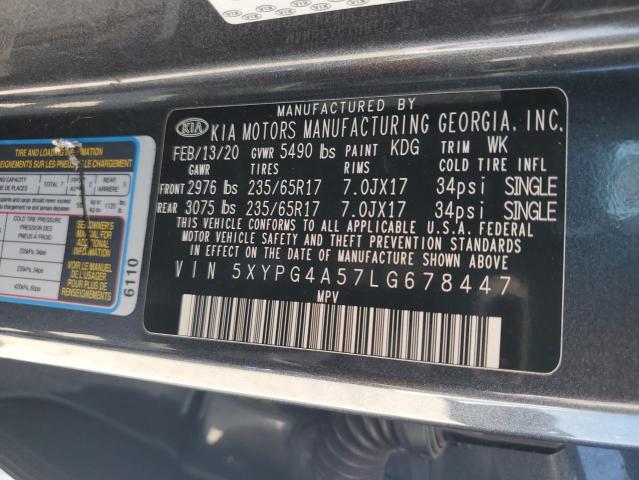 Photo 12 VIN: 5XYPG4A57LG678447 - KIA SORENTO S 