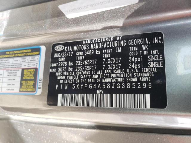 Photo 9 VIN: 5XYPG4A58JG385296 - KIA SORENTO LX 