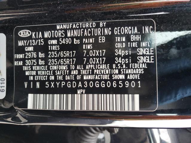 Photo 12 VIN: 5XYPGDA30GG065901 - KIA SORENTO 