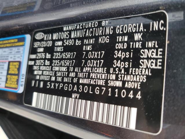 Photo 11 VIN: 5XYPGDA30LG711044 - KIA SORENTO L 