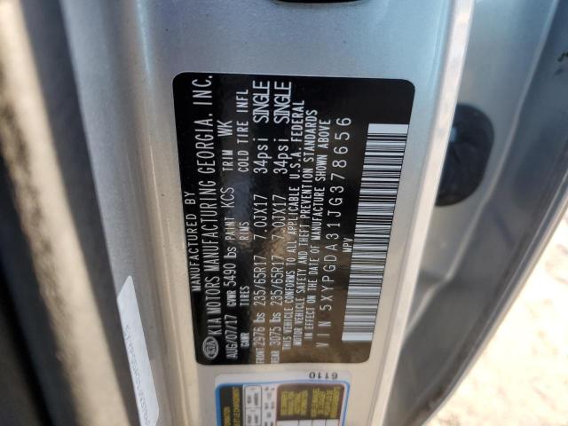 Photo 12 VIN: 5XYPGDA31JG378656 - KIA SORENTO 