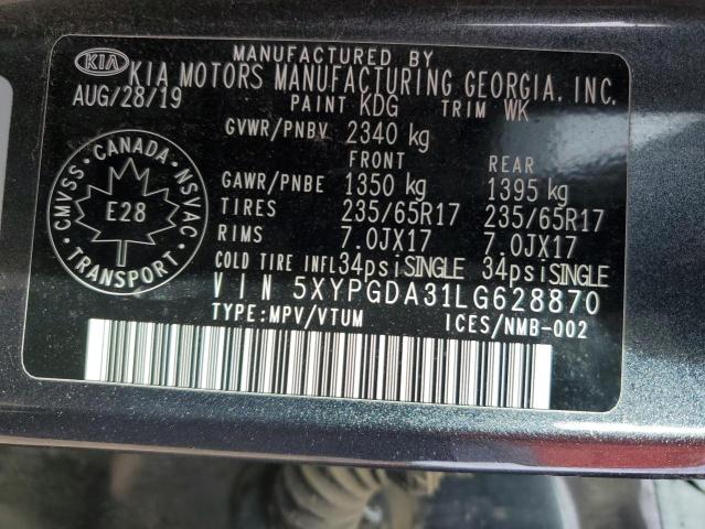 Photo 12 VIN: 5XYPGDA31LG628870 - KIA SORENTO 